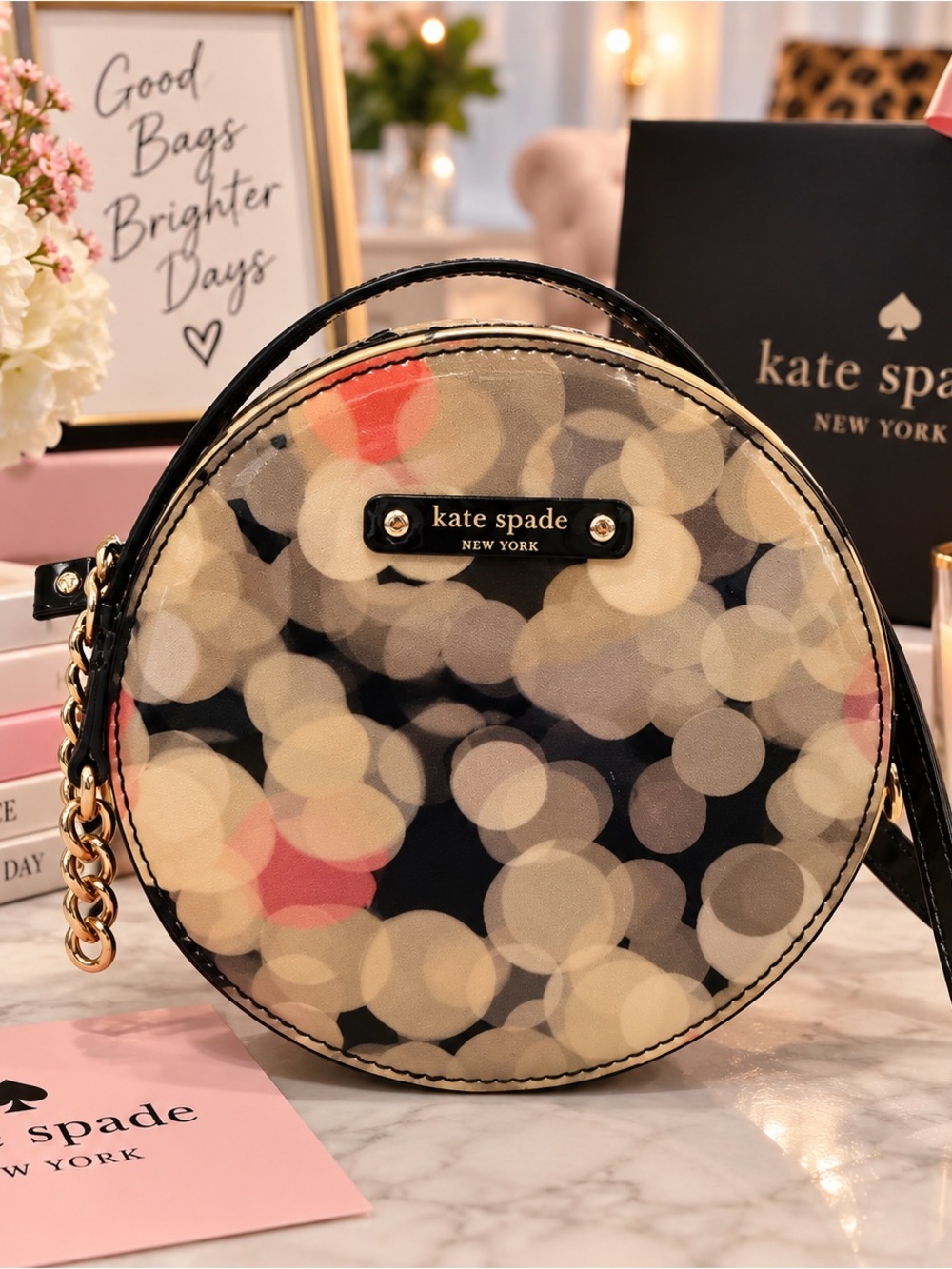 👜 Kate Spade Round Dot-Pattern Crossbody